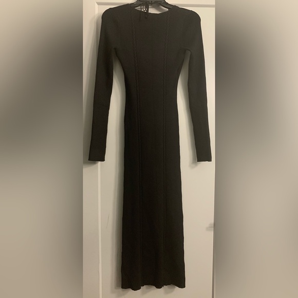 NWT Favorite Daughter Black Take Me Somewhere Midi Sweater Dress Size Medium - Picture 6 of 16